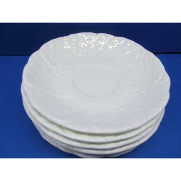 Coalport Country Ware 5 1/2"Embossed Leaf Saucers  Set Of 6  Read Description - Picture 6 of 12